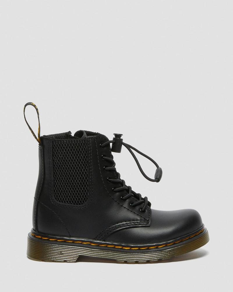 Dr Martens Toddler 1460 Harper Læder Fritidsstøvler Børn Sort | DK 663MQZ